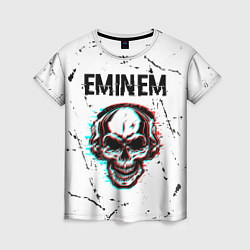 Женская футболка Eminem ЧЕРЕП Потертости