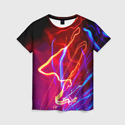 Женская футболка Neon vanguard pattern Lighting