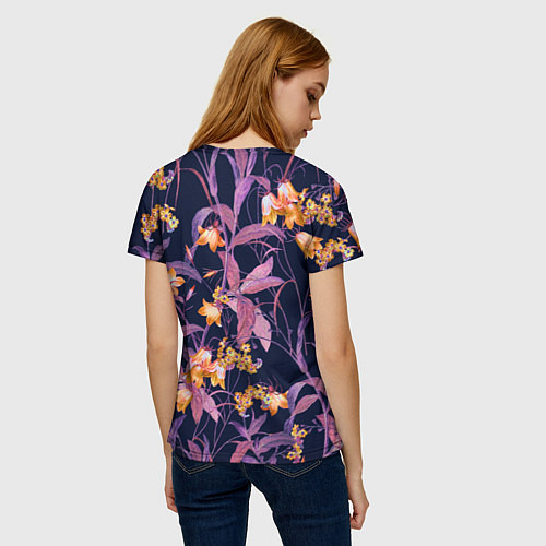 Женская футболка Цветы Колокольчики / 3D-принт – фото 4