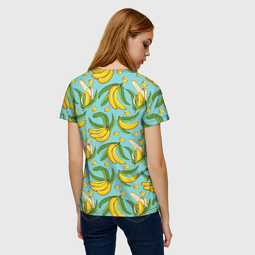 Женская футболка Banana pattern Summer Fashion 2022 / 3D-принт – фото 4