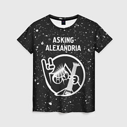 Футболка женская Asking Alexandria - КОТ - Краска, цвет: 3D-принт