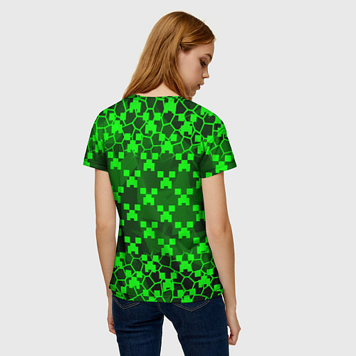 Женская футболка Minecraft КРИПЕРЫ / 3D-принт – фото 4