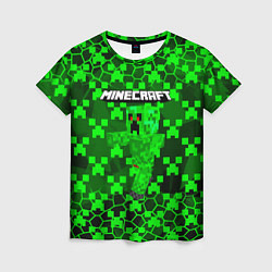 Женская футболка Minecraft КРИПЕРЫ