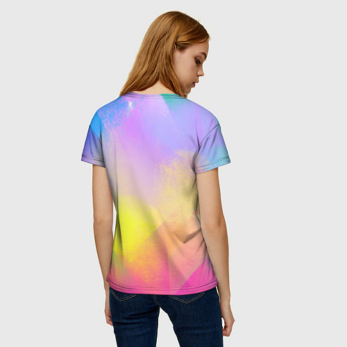 Женская футболка Красочный неон / 3D-принт – фото 4
