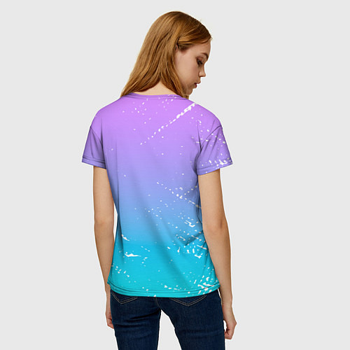 Женская футболка Monsta x neon / 3D-принт – фото 4