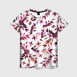 Женская футболка Цветы Летние Розовые