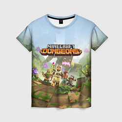 Женская футболка Minecraft Dungeons Heroes Video game