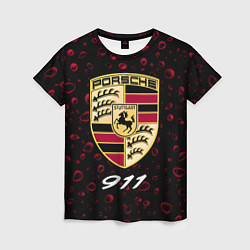 Женская футболка PORSCHE 911 Капли Дождя