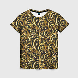 Женская футболка Золотистые узоры