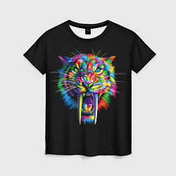 Женская футболка ЦВЕТНОЙ ТИГР THE COLORED TIGER