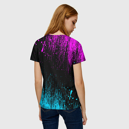 Женская футболка The prodigy neon / 3D-принт – фото 4