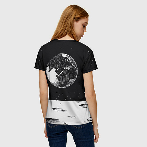 Женская футболка Космонавт с биткоином / 3D-принт – фото 4