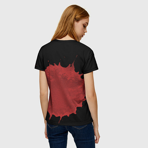 Женская футболка Мама и сын длинные ноги / 3D-принт – фото 4