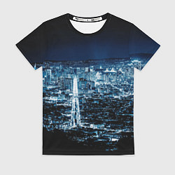 Женская футболка Ночной город night city