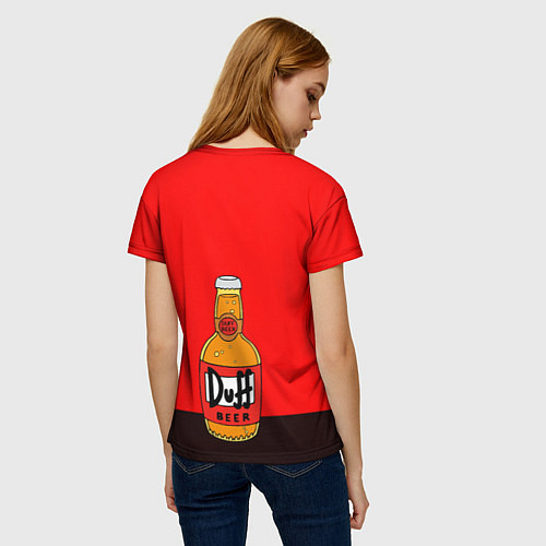 Женская футболка Love Duff / 3D-принт – фото 4