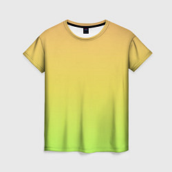 Футболка женская GRADIEND YELLOW-GREEN, цвет: 3D-принт