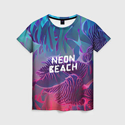 Женская футболка Neon beach
