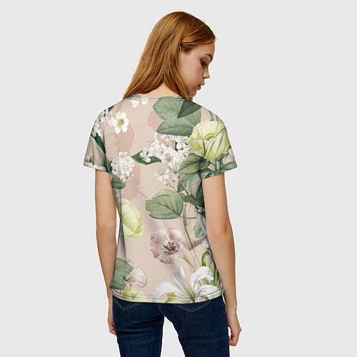 Женская футболка Цветы Свадебный Букет / 3D-принт – фото 4