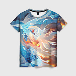 Женская футболка Ice & flame