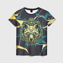 Женская футболка Талисман волк