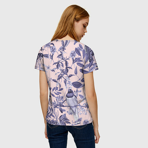 Женская футболка Цветы Флизелиновые Тропики / 3D-принт – фото 4