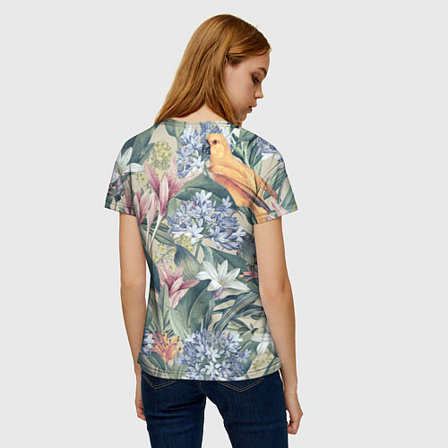 Женская футболка Цветы Лилии и Агапантус / 3D-принт – фото 4