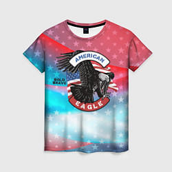Футболка женская Американский орел USA, цвет: 3D-принт