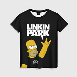 Футболка женская LINKIN PARK ГОМЕР СИМПСОН, SIMPSONS, цвет: 3D-принт