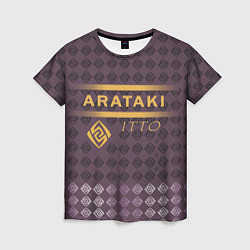 Женская футболка Аратаки Итто Arataki Itto Elements Genshin Impact