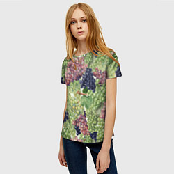 Футболка женская Кисти Винограда, цвет: 3D-принт — фото 2