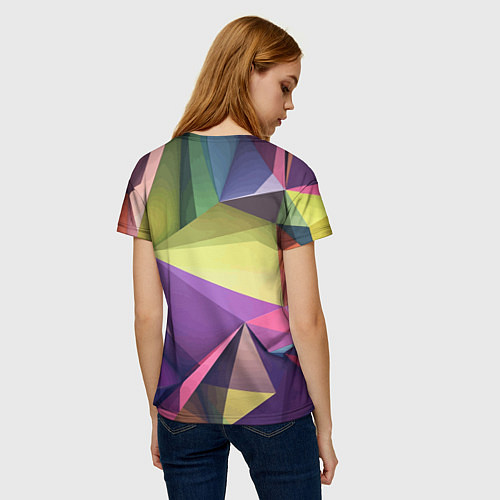 Женская футболка Geometric 3 D abstraction Геометрическая трехмерна / 3D-принт – фото 4