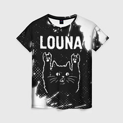 Женская футболка Группа Louna и Рок Кот