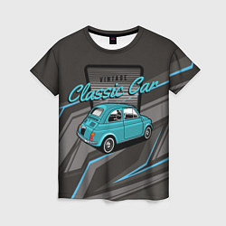 Женская футболка Classic blue retro car