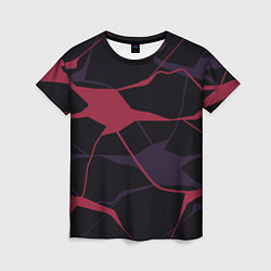 Футболка женская Розово-сиреневые линии, цвет: 3D-принт