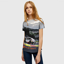 Футболка женская Audi Sport Racing team Ауди Спорт Гоночная команда, цвет: 3D-принт — фото 2