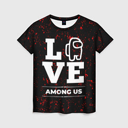Женская футболка Among Us Love Классика