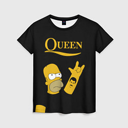 Женская футболка Queen Гомер Симпсон Рокер
