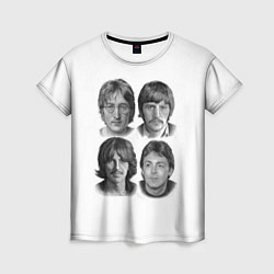 Женская футболка LEGENDS JOHN LENNON PAUL MCCARTNEY RINGO STARR GEO