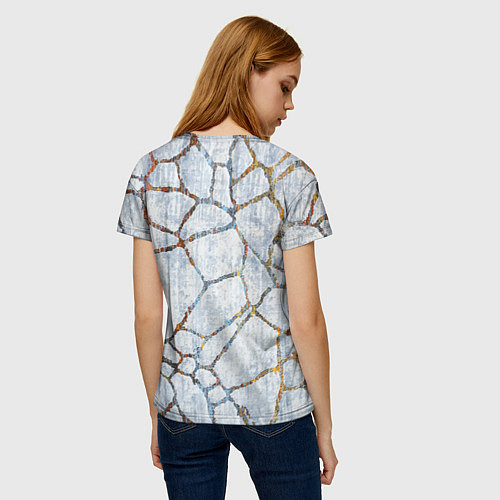 Женская футболка Авангардный текстурный паттерн / 3D-принт – фото 4
