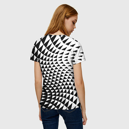 Женская футболка Минималистический авангардный паттерн / 3D-принт – фото 4