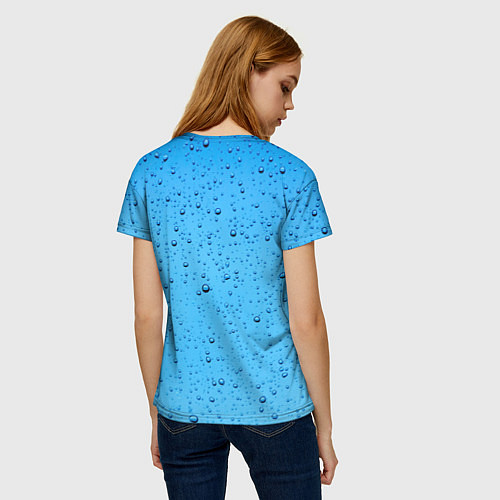Женская футболка Конденсат Капли / 3D-принт – фото 4