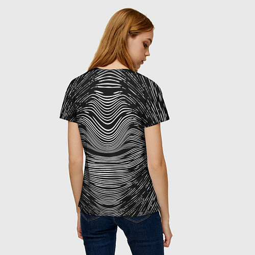 Женская футболка Око и магнитные волны / 3D-принт – фото 4