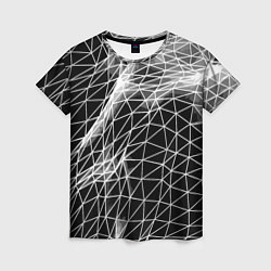 Женская футболка Полигональный объёмный авангардный узор