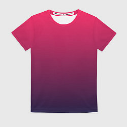 Футболка женская RED to dark BLUE GRADIENT, цвет: 3D-принт