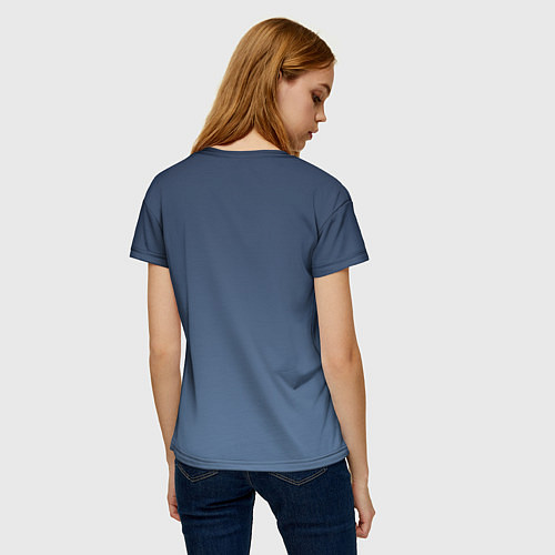 Женская футболка Gradient Dark Blue / 3D-принт – фото 4