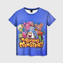 Женская футболка My singing monsters поющие монстры