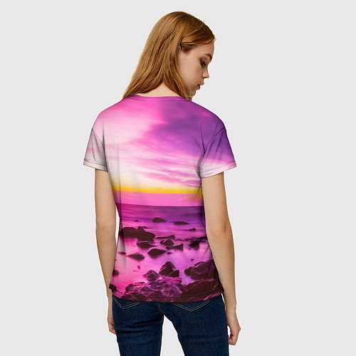 Женская футболка Just a sunset / 3D-принт – фото 4
