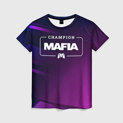 Женская футболка Mafia Gaming Champion: рамка с лого и джойстиком н