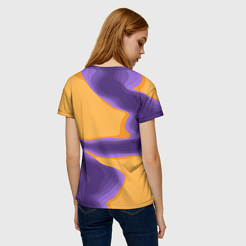 Женская футболка Фиолетовая река / 3D-принт – фото 4