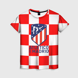 Женская футболка Atletico madrid кубики
